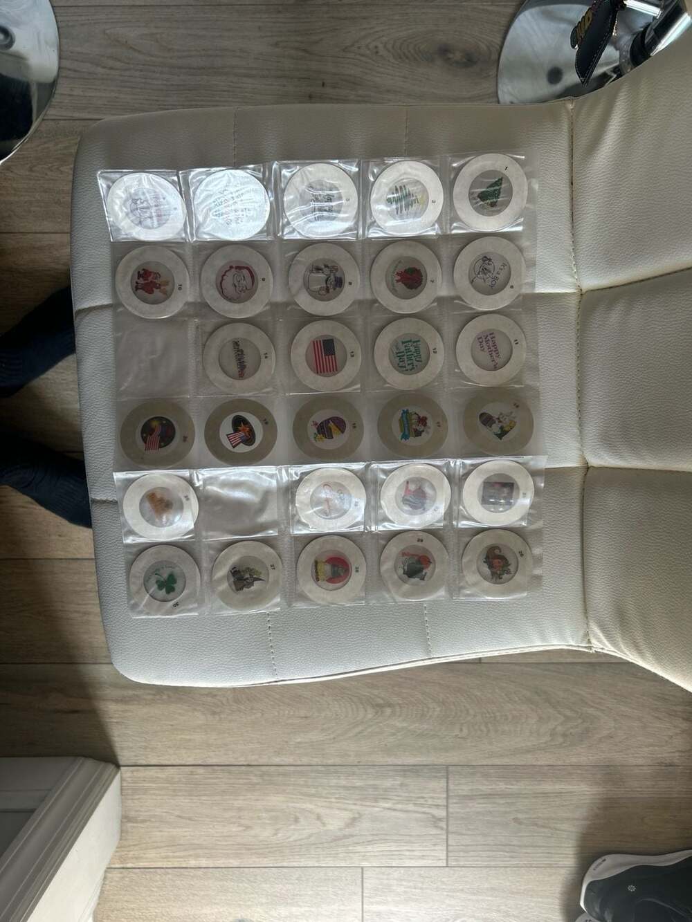Lot of 28 Vintage Gemmy Kaleidoscope Light Show Holiday Projector Slide Discs